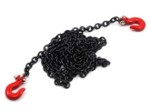 Black Chain with Red Hooks